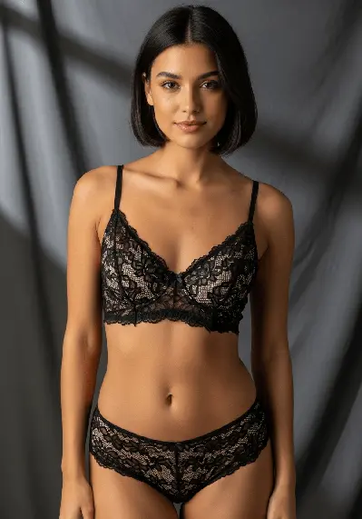 Midnight Lace Bralette Set thumbnail 1